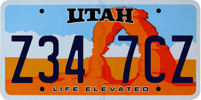 UT license plate Z347CZ