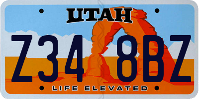 UT license plate Z348BZ