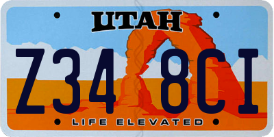 UT license plate Z348CI