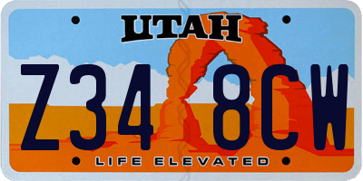 UT license plate Z348CW