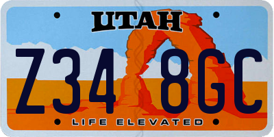 UT license plate Z348GC