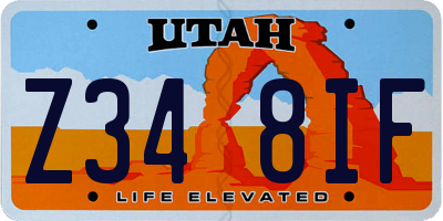 UT license plate Z348IF