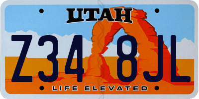 UT license plate Z348JL