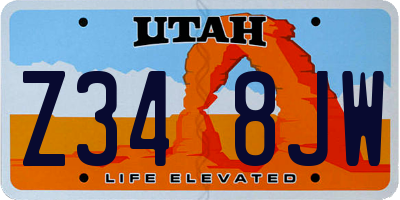 UT license plate Z348JW