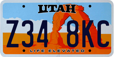 UT license plate Z348KC
