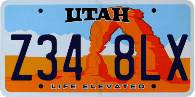 UT license plate Z348LX