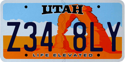 UT license plate Z348LY