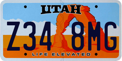UT license plate Z348MG