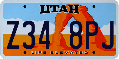 UT license plate Z348PJ