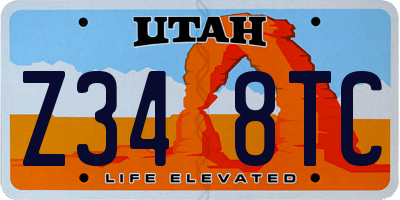 UT license plate Z348TC