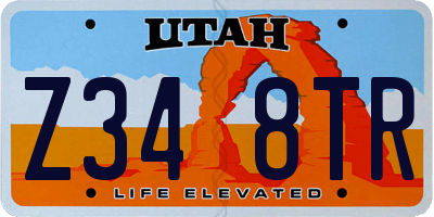 UT license plate Z348TR