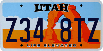 UT license plate Z348TZ