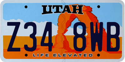 UT license plate Z348WB