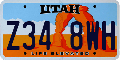 UT license plate Z348WH