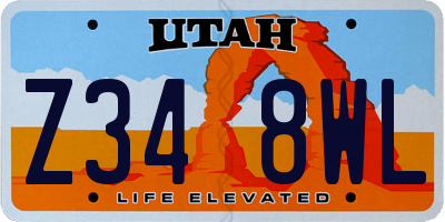 UT license plate Z348WL