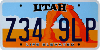 UT license plate Z349LP