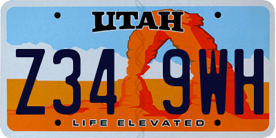 UT license plate Z349WH