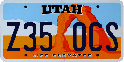 UT license plate Z350CS
