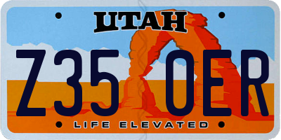 UT license plate Z350ER