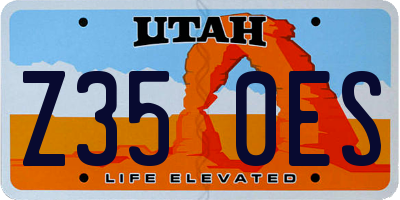 UT license plate Z350ES