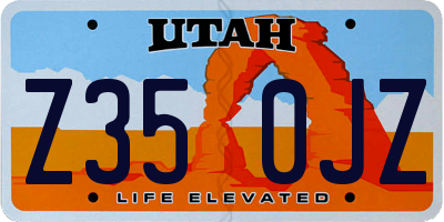 UT license plate Z350JZ