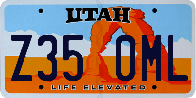 UT license plate Z350ML