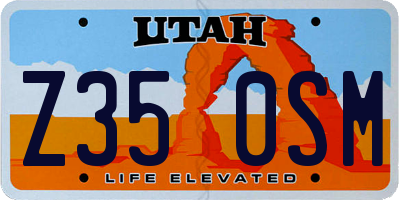 UT license plate Z350SM
