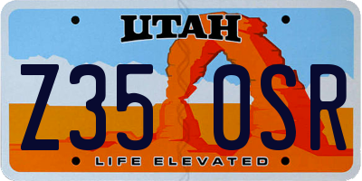 UT license plate Z350SR