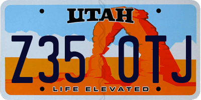 UT license plate Z350TJ