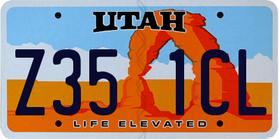 UT license plate Z351CL