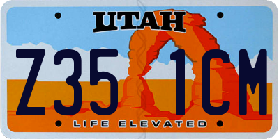 UT license plate Z351CM