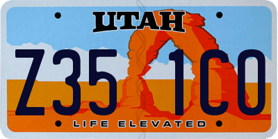 UT license plate Z351CO