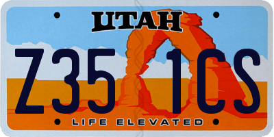 UT license plate Z351CS