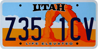 UT license plate Z351CV