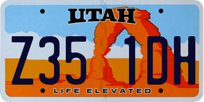 UT license plate Z351DH