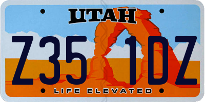 UT license plate Z351DZ