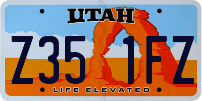 UT license plate Z351FZ