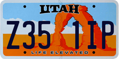 UT license plate Z351IP