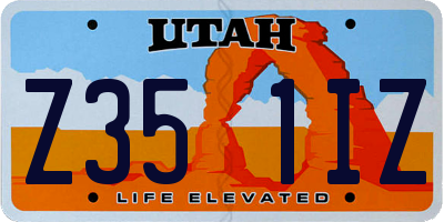 UT license plate Z351IZ