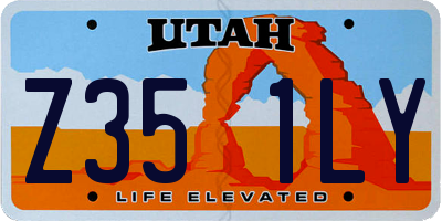 UT license plate Z351LY