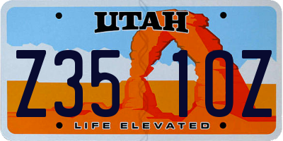 UT license plate Z351OZ