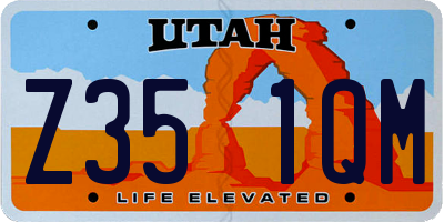 UT license plate Z351QM