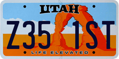 UT license plate Z351ST