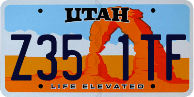 UT license plate Z351TF