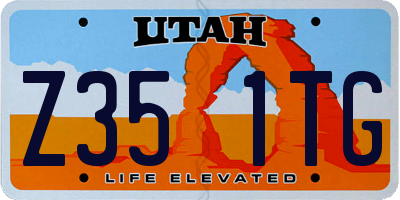 UT license plate Z351TG