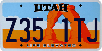 UT license plate Z351TJ