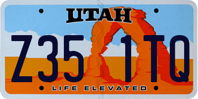 UT license plate Z351TQ