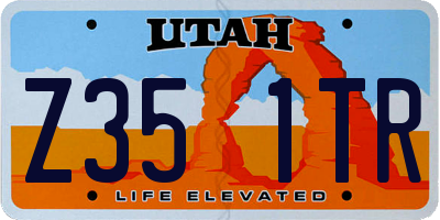 UT license plate Z351TR
