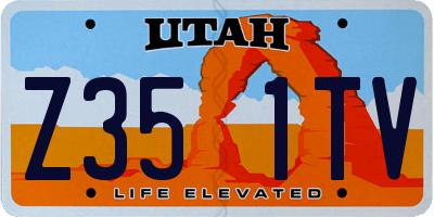 UT license plate Z351TV