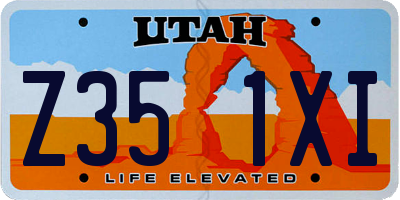 UT license plate Z351XI